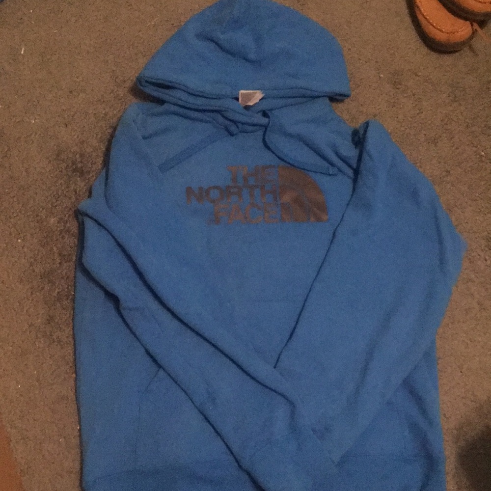 The North Face blue hoodie -size M but fits like S